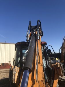 Install diverter valve of each side of excavator arm