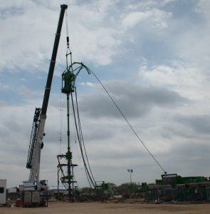 Coil Tubing Rig over oil well
