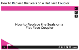 replace seals on a flat face coupler